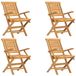 vidaXL Chaise de jardin Teck 4 pièces
