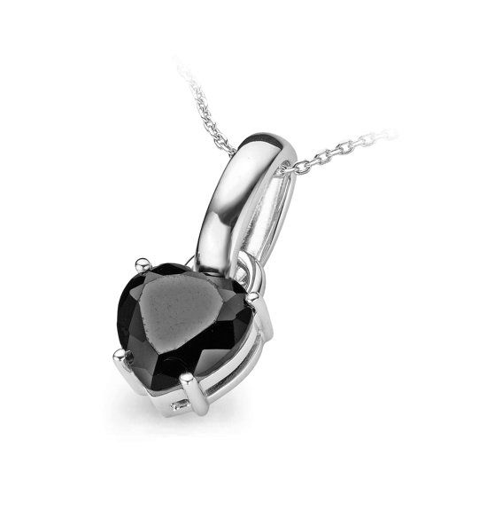Orphelia Hanger + Ketting Heart Black Zirconium ZH-4692