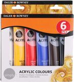 Daler-Rowney Simply Acrylic Set 6 x 12 ml.