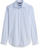 Tommy Hilfiger Heren Lange Mouwen Shirt 39/R Katoen/Elastaan Lichtblauw/Wit