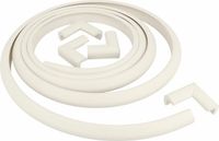 AMIG Set hoek en randbescherming - 8x hoekbeschermers - 4 meter randbescherming - wit