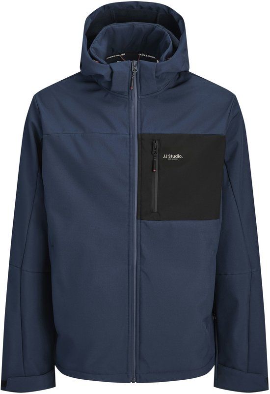 JACK & JONES PLUS SIZE JACK&JONES PLUS - JJNORTH SOFTSHELL JACKET PLS - Heren - Buitenjassen - Navy Blazer - 4XL