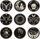 Sous-verres en bois - Design phases de lune - 9 pièces