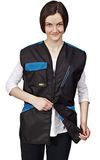 DINGO Hondentrainingsvest voor sport, behendigheid, ophalen, gehoorzaamheid, waterdicht, vele zakken voor het dragen van speelgoed en snacks, 2-weg rits trekkoord taille blauw strand XS maat 16398-2