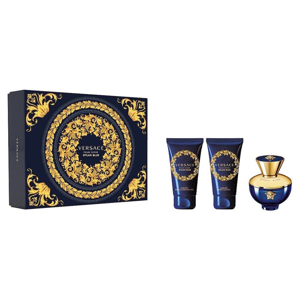 Versace Dylan Blue Pour Femme giftset Eau de Parfum 50ml + Bath&Showergel 50ml + Bodylotion 50ml gift set