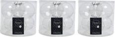 Decoris Kerstballen - 24 stuks - Transparant Parelmoer - 8 cm - Glas