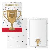 DOHE Vaderdagkaarten (6 stuks) – hartelijke felicitaties voor vaders en bedankjes, inclusief papieren envelop, afmetingen 11,5 x 17 cm, wenskaarten – nummer 1