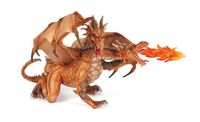 Papo Speelfiguur - Fantasie - Draak - Tweekoppig - Goud