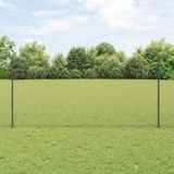 vidaXL Zeshoekig gaashek met palen 10 x 1,2 m PVC-coated staal grijs