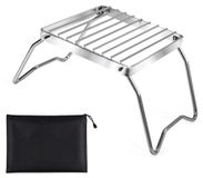 Barbecue de feu de camp Grille de feu de camp barbecue - Pliable - Acier inoxydable - Avec sac de rangement