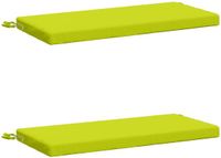vidaXL Coussin de banc SOEST 2 pièces 100% Polyester Vert clair