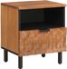 vidaXL Nachtkastje met lade Bruin 40 x 33 x 46 cm Massief Mango Hout