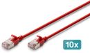 Digitus DK-1632-A-015S-R-10 netwerkkabel Rood 1,5 m Cat6a F/FTP (FFTP)