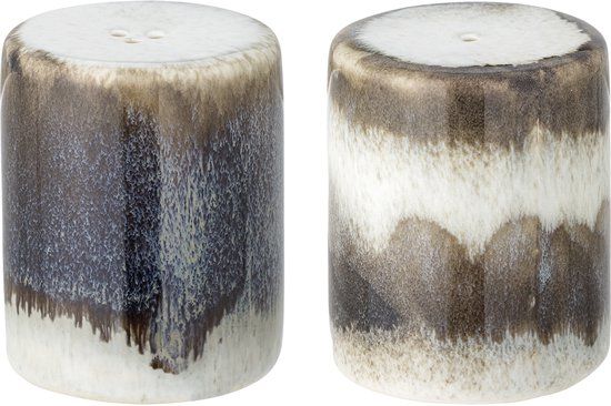 Bloomingville Paula Salt & Pepper Shaker Set - Grijs - Aardewerk