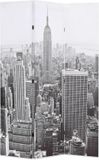 vidaXL Kamerscherm New York bij daglicht 120x170 cm zwart en wit