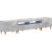 Prolenta Maison Exclusive - Meuble TV LED exclusif, composé de 3 éléments, en béton gris et en bois composite