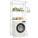 VEVOR Étagère de rangement au-dessus de la machine à laver/sèche-linge, rangée unique, 3 couches, Blanc