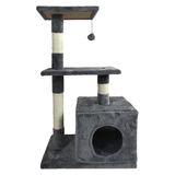 JACK AND VANILLA Moderne krabpaal voor katten, grijs, 50 x 30 x 80 cm