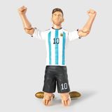 Megableu Lionel Messi Actiefiguur 20 cm Messi Argentinië Voetbal Speelfiguur met Bewegende Ledematen