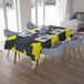 Bonamaison Tafelkleed, Anti-Mold, Sneldrogend, Waterdicht, 100% Polyester Tafellaken, Neon Geel, Rook, 140 x 200 Cm