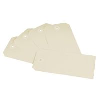Raadhuis labels met ophangoog 60 x 120 mm chamois 1000 stuks
