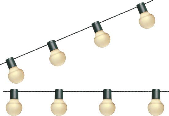 Merkloos Tuin Lichtsnoer - 20 LED Lampjes - 10 meter - Warm Wit