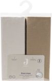 Jollein Hoeslaken Ledikant - 70/75x140/150cm - Jersey - Hazel/Oatmeal - 2 stuks