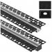 Ecolight GP01 inbouwprofiel van aluminium voor LED-strips, zwart, 1 meter
