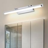 Dehobo Led-spiegellamp voor badkamer, 42 cm, 9 W, met schakelaar, IP44, wandverlichting, neutraal wit, 4000 K, 730 lumen, voor badkamer, badkamerlamp, roestvrij staal, make-uplamp