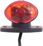 Radex LED Breedtelamp ovaal rood/wit 12V