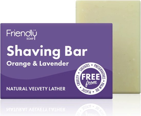 Friendly Soap Friendly Soap® | Sinaasappel & Lavendel Scheerstaaf | natuurlijke scheerzeep | shaving bar