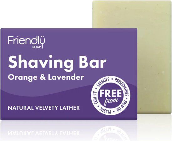 Friendly Soap® Sinaasappel & Lavendel Scheerstaaf - 95g - Natuurlijke Scheerzeep - Unisex