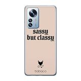 ERT GROUP mobiel telefoonhoesje voor Xiaomi 12 / 12X origineel en officieel erkend Babaco patroon Sassy but classy 001 optimaal aangepast aan de vorm van de mobiele telefoon, hoesje is gemaakt van TPU