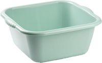 PlasticForte teiltje/afwasbak - vierkant - kunststof - 10 liter - 36 x 34 x 15 cm - Mintgroen
