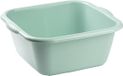 PlasticForte teiltje/afwasbak - vierkant - kunststof - 10 liter - 36 x 34 x 15 cm - Mintgroen