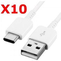 Little Boutik X10 Kabel USB- Type C oplader Wit voor Samsung Galaxy A8 / S9 / S9Plus Wit X10 Little Boutik®