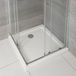 Hudson Reed Receveur de douche carré plat - Blanc - Antidérapant - 80 cm x 80 cm