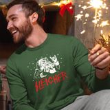 B&C Collection Groene Kersttrui Premium Sleigher Maat M - Groen