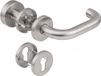 Maasland Groep Garnituur kruk/kruk U inox avec rosaces cylindriques