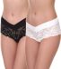 Merry Style Dames Short Onderbroek - Katoen - Regular Taille - 2-Pack - MS-GAB-155-Shorts-2P - (2Pack) Zwart/Wit - S