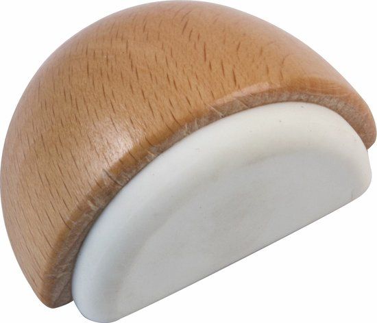 AMIG Deurstop/deurmagneet - D48mm - zelfklevend - beuken - hout