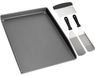 Merkloos Plaque de cuisson en fonte avec set de spatules pour barbecue