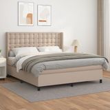 Maison Exclusive - Boxspringbed met matras, cappuccino-bruin, 160x200 cm, kunstleer