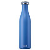 Lurch 240865 Thermosfles/thermosfles voor warme en koude dranken van dubbelwandig roestvrij staal, 0,75 l, azuur