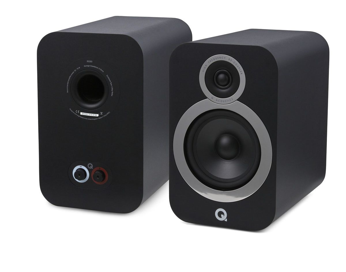 Q Acoustics 3030i Boekenplank Luidsprekers - Zwart (Per Paar)