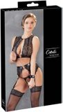 Cottelli Collection – Bondage Jarretel Set met Hand Boeien voor Onderdanig Genot – Maat M – Zwart