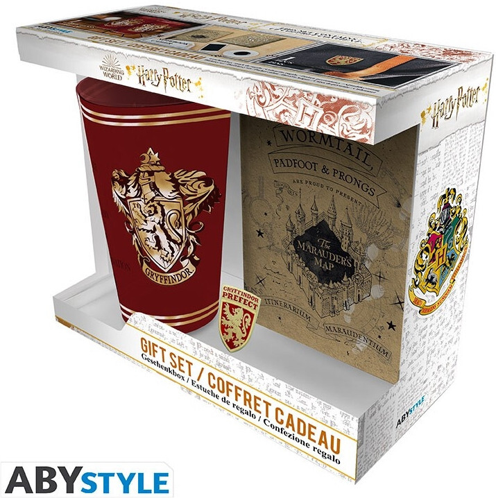 Abystyle Harry Potter - XXL Glass + Pin + Pocket Notebook Gift Set