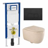 Geberit QeramiQ Dely Swirl Toiletset - Mat Zwart