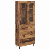 vidaXL Highboard Oud Hout 69,5 x 34 x 180 cm