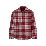 TYGO & vito flanel relaxed fit geruit overhemd - donkerrood